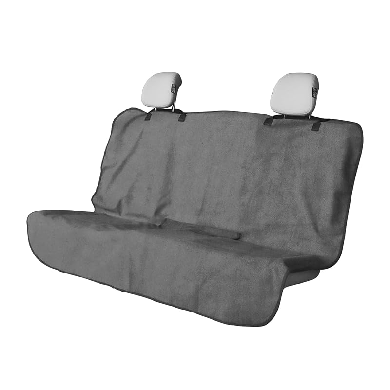 Capa protetora para banco dianteiro de carro em poliéster tipo toalha, impermeável e antiderrapante, Pure Grey, 74,9 x 142,2 cm, nbnhxnff, 1 unidade