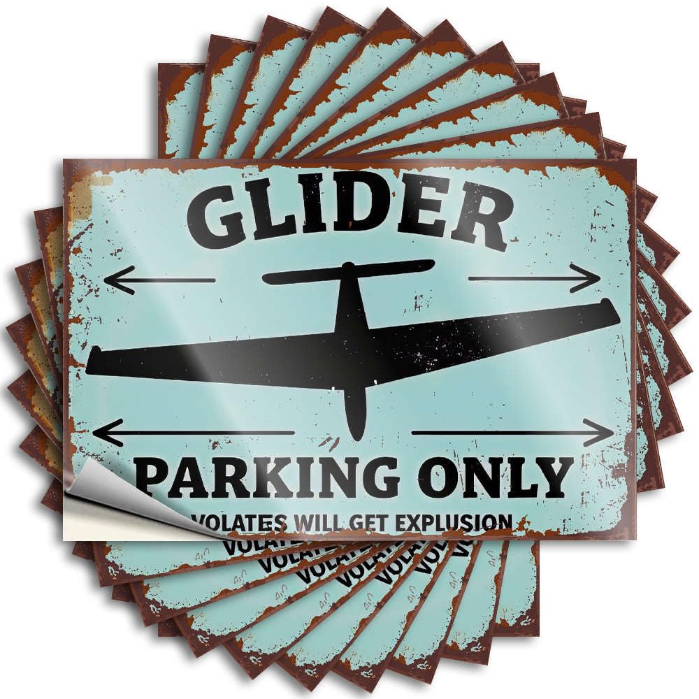 Sticker Waterproof Custom Stickers, Helmet Waterproof Glider Parking Only. Violators Will Be Expelled. for Hydro Flask | Cool Vinyl Decals for Dry Holiday Gift(8X12CM)