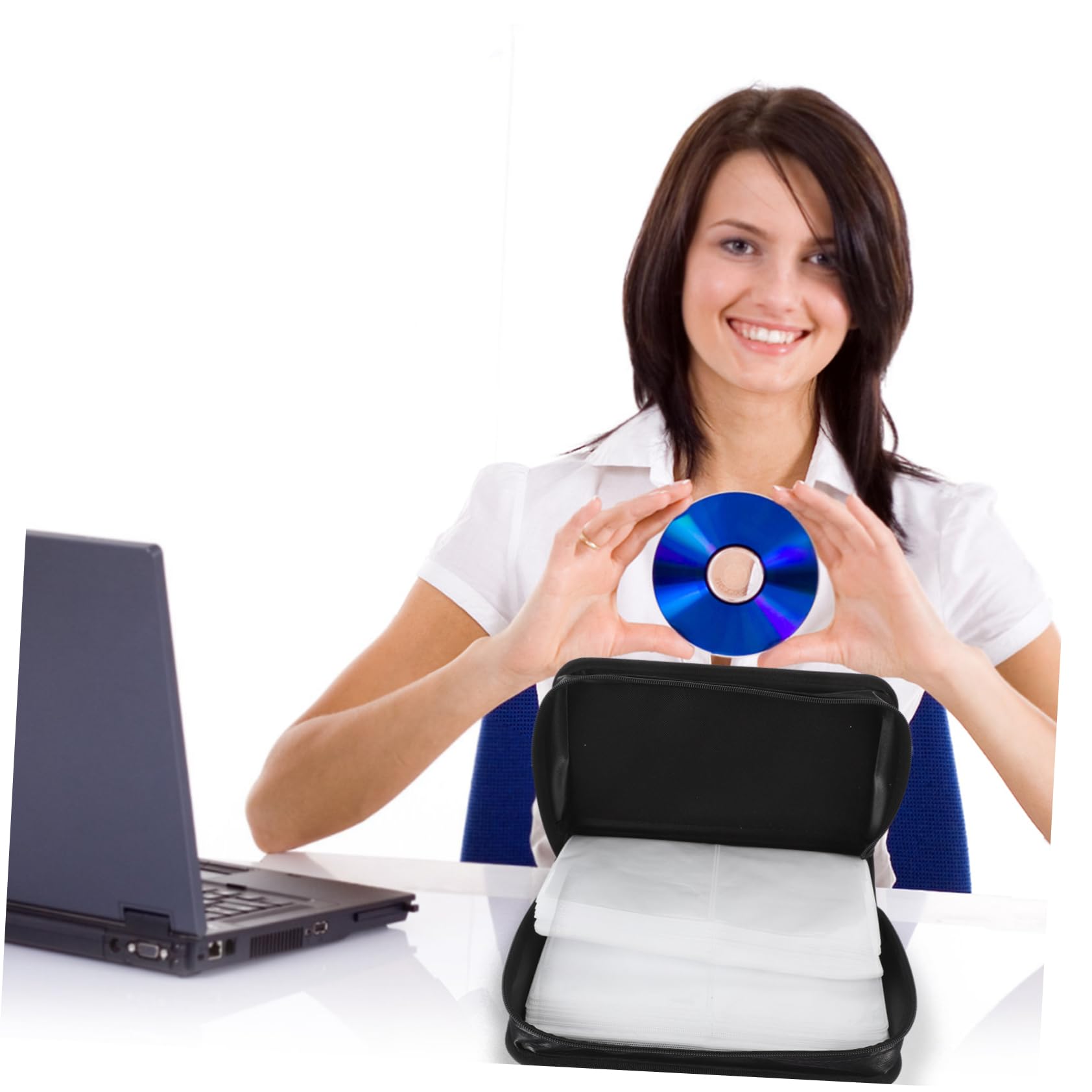 Alipis Borsa Porta CD 128 Pezzi Mercerizzato 2pezzi Custodia Protettiva e Riutilizzabile per Dvd e Dischi