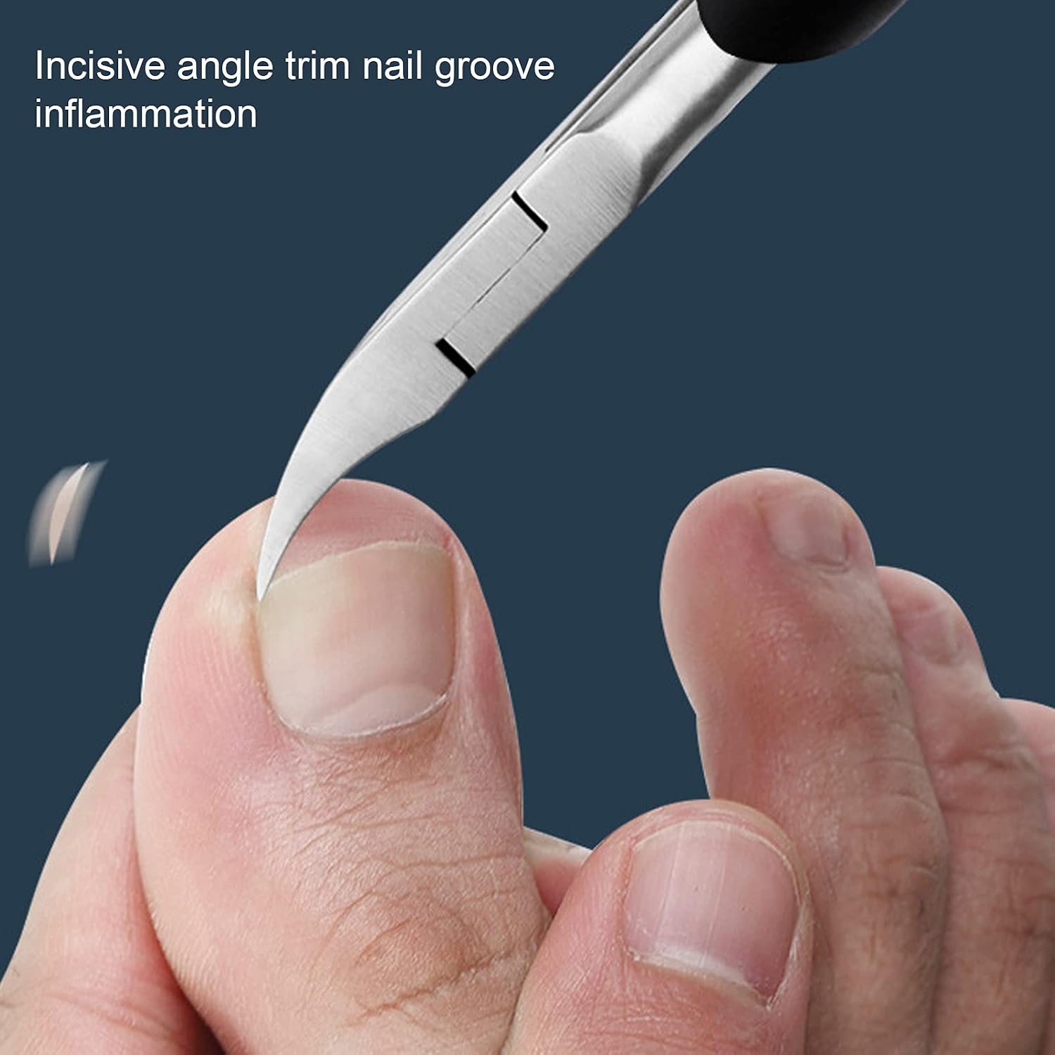Toenail Clippers, 2pcs Stainless Steel Straight Blade Double Spring Toenail Nipper for Thick Toenails for Seniors for Foot Nail Treatment