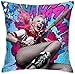 By Clown Girl Harley Quinn kwadratowa poszewka na poduszkę, aksamitna poszewka na poduszkę miękka z ukrytym zamkiem błyskawicznym na sofę kanapę salon wystrój domu. (45 x 45 cm)