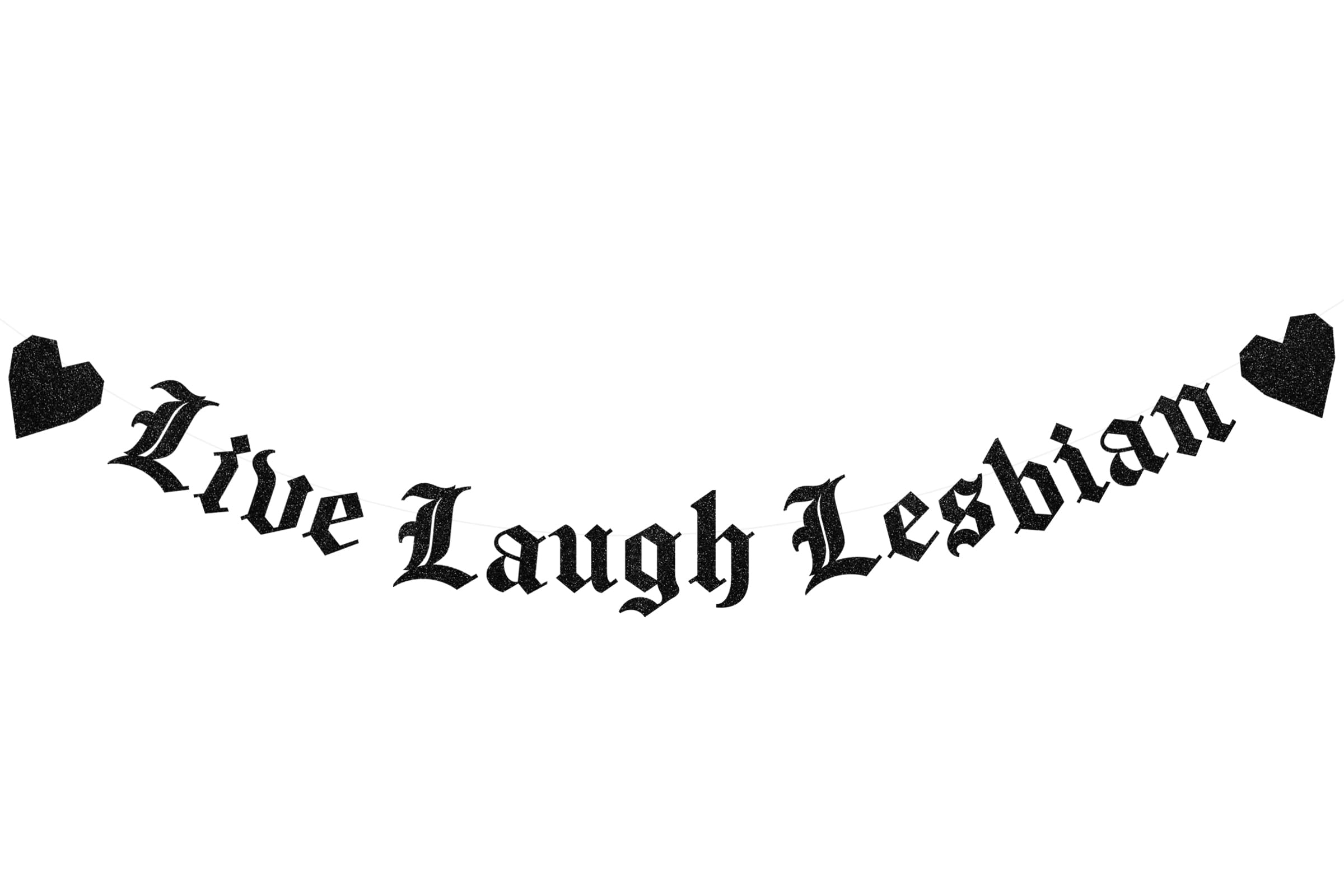 Sursurprise Lesbian Bachelorette Party Decorations, Live Laugh Lesbian Banner
