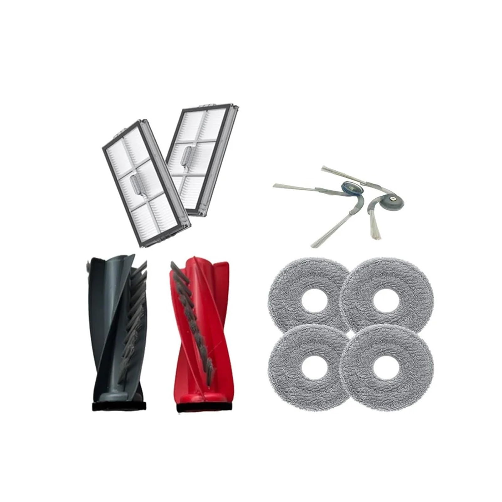 Cepillo lateral/principal, fregona, bolsa for el polvo y cubierta del cepillo principal, Compatible con Roborock, filtro de accesorios for aspiradora Qrevo Curv 2 Pro, | 2Pro Pack 2