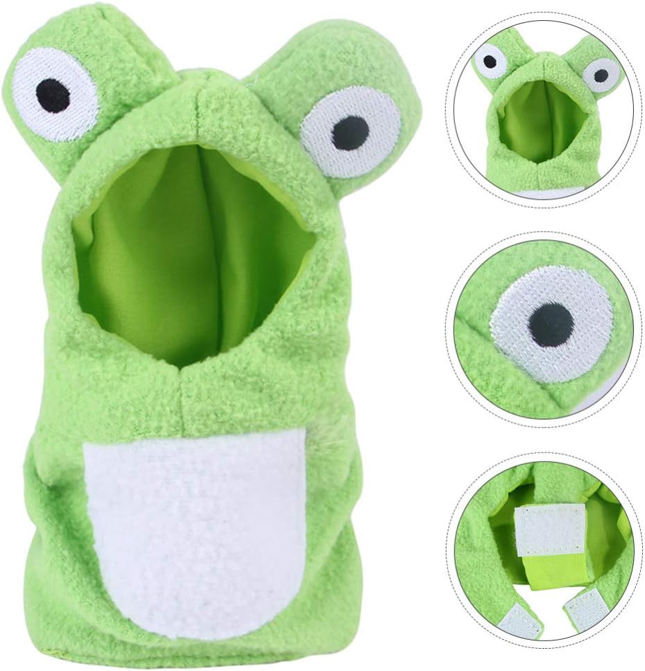 POPETPOP Halloween Frog Bird Costume: Cute Green Cotton Hoodie & Flight Suit for Parrots - Image 5