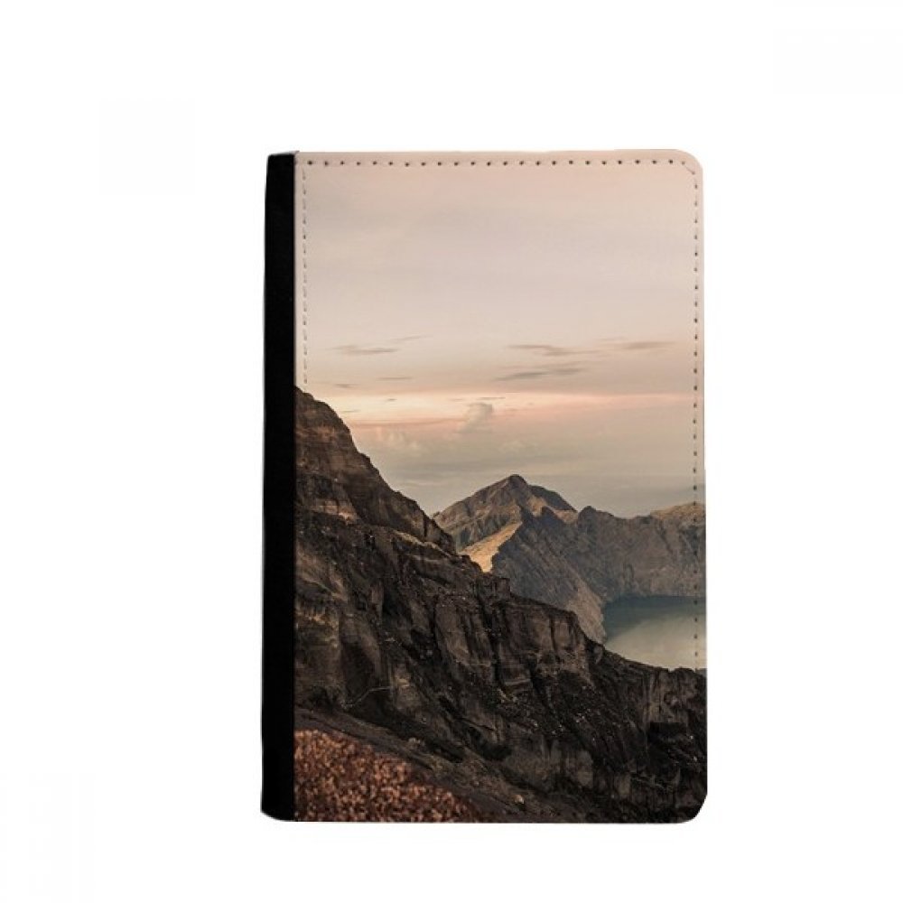 Mountain Desert Sun Mist Clouds Lake Passport Holder Notecase Burse Wallet Cover Card Purse
