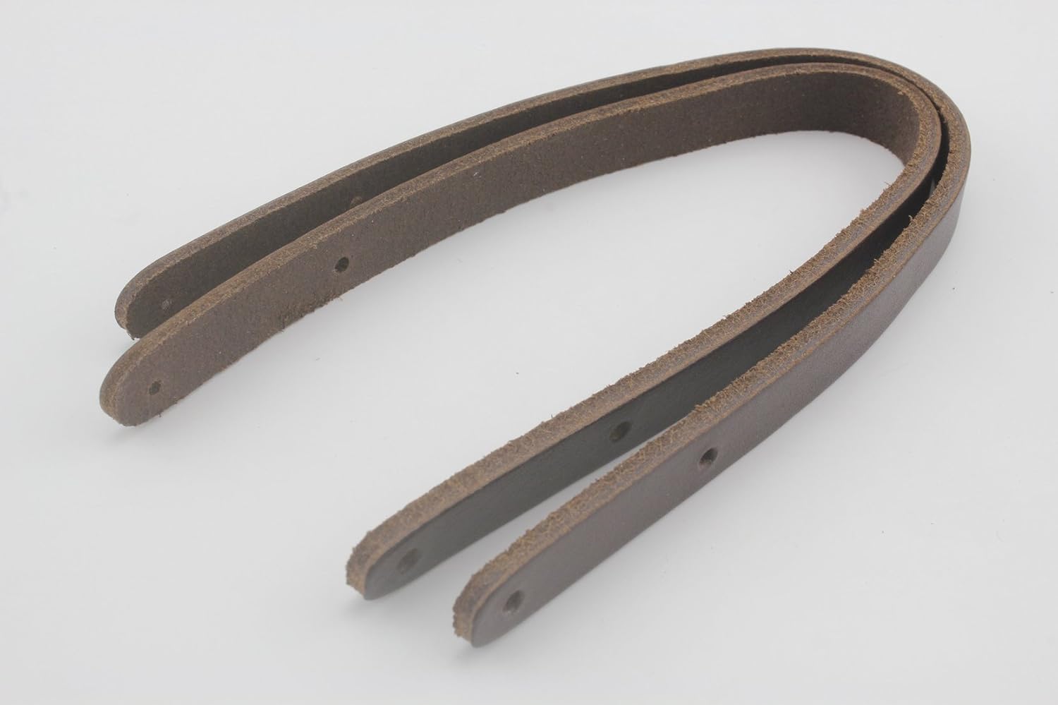 3dancraftit Pair of Rivet on Genuine Leather Shoulder Handbag Purse Strap Handles for Purse Bag Making Replacement 11 3/4" / 30cm Dark Brown CK10B