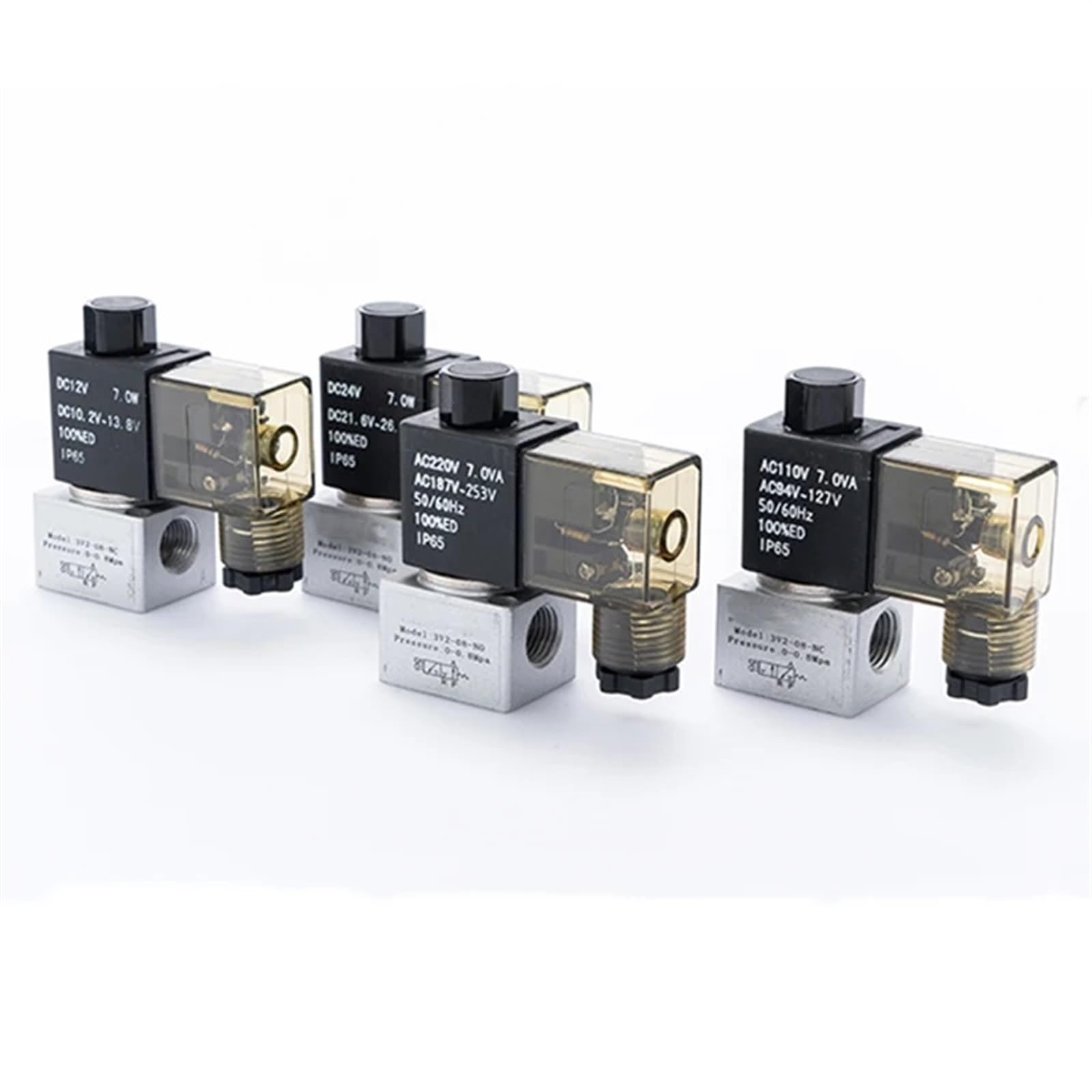 IEUMJNAT 3V2-06-NC 3V2-08-NO Vacuum Solenoid Valve Direct Acting Negative Pressure Reversing High Frequency(3v2-06-nc-dc12v)