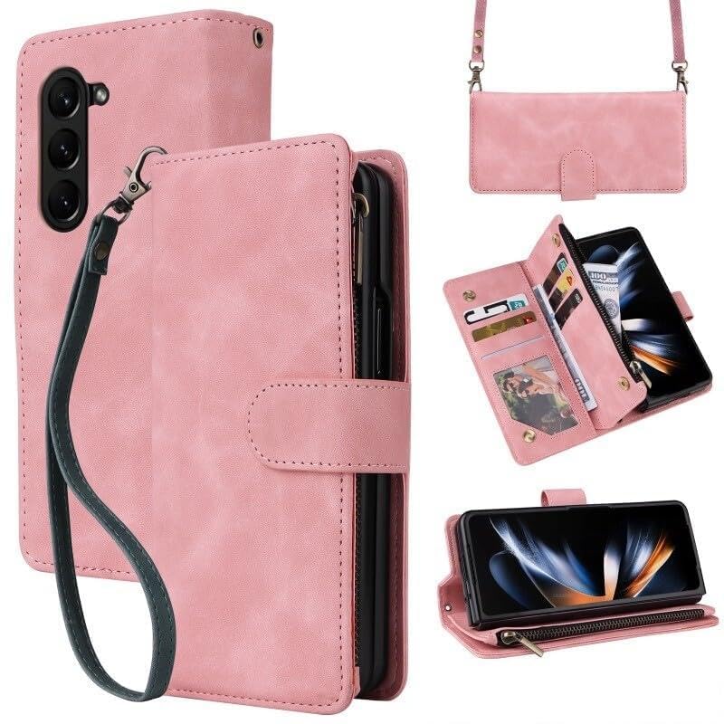 Étui portefeuille Samsung Galaxy Z Fold 6 rouge rabat magnétique