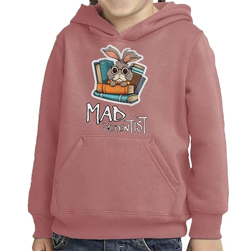 Mad Scientist Toddler Pullover Hoodie - Bunny Print Sponge Fleece
