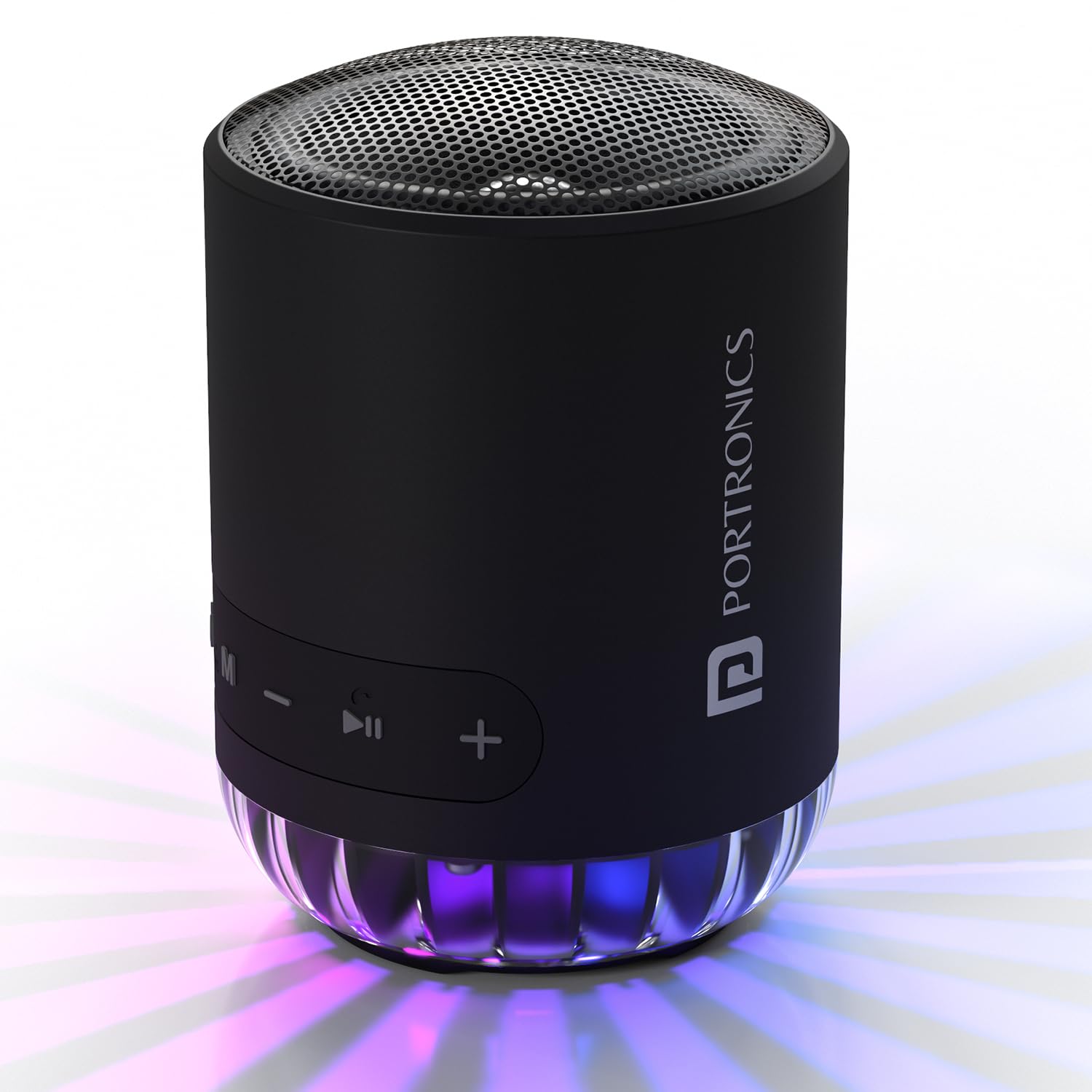 Soundpot Pro 20W Portable Bluetooth Speaker with in Built Mic, Immersive Sound, Upto 5 Hours Playtime, Ambient LED Light, TWS Mode, Bluetooth V5.3, USB Port, Type C Fast Charging(Black)