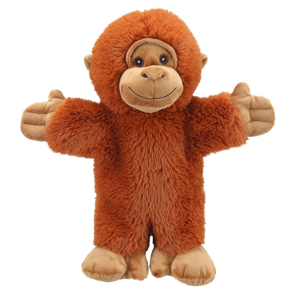 The Puppet Company Orangutan Hand Puppet - Soft Plush Toy for Kids & Adults - 100% Recycled Materials - Interactive & Eco-Friendly - Perfect for Storytelling, Play & Adventures - 32cm