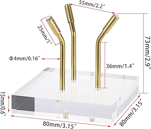 Miniatura 6 de Hipiwe Soporte de exhibición de brazo de metal dorado con base acrílica, soporte decorativo para caballete de exhibición para esfera, bolas de