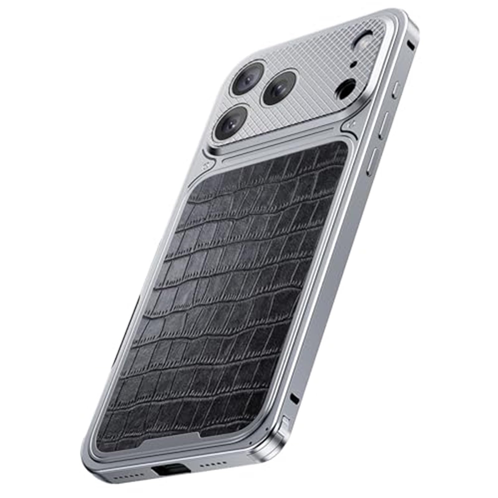 Coque iPhone 17 Pro Max argentée compatible charge sans fil - 7