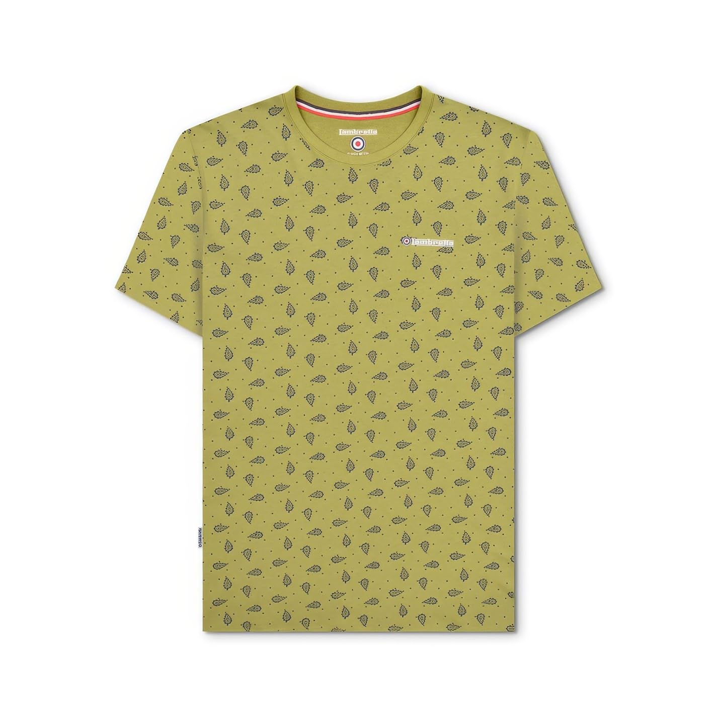 Lambretta Herren-T-Shirt, Paisleymuster, Baumwolle