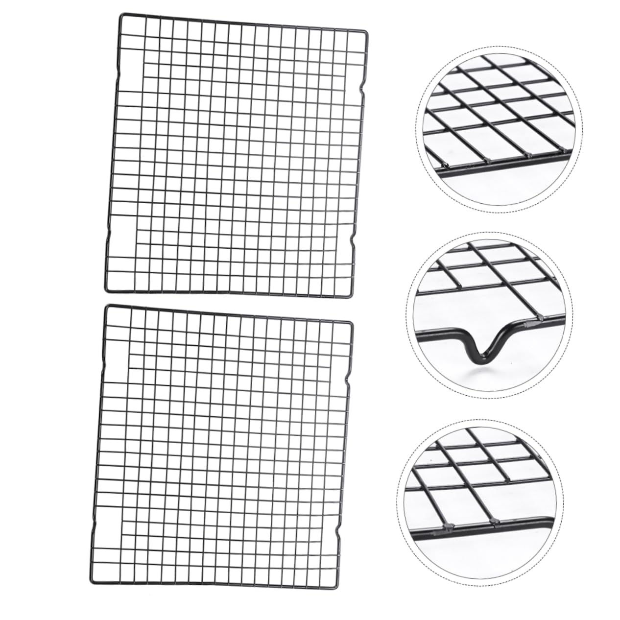 BRIGHTFUFU 2Pcs Biscuit Cooling Rack Durable Silver Baking Cooling Rack for Cookies Bread and Cakes Easy to Clean Kitchen Baking Tool for Home and Professional Use