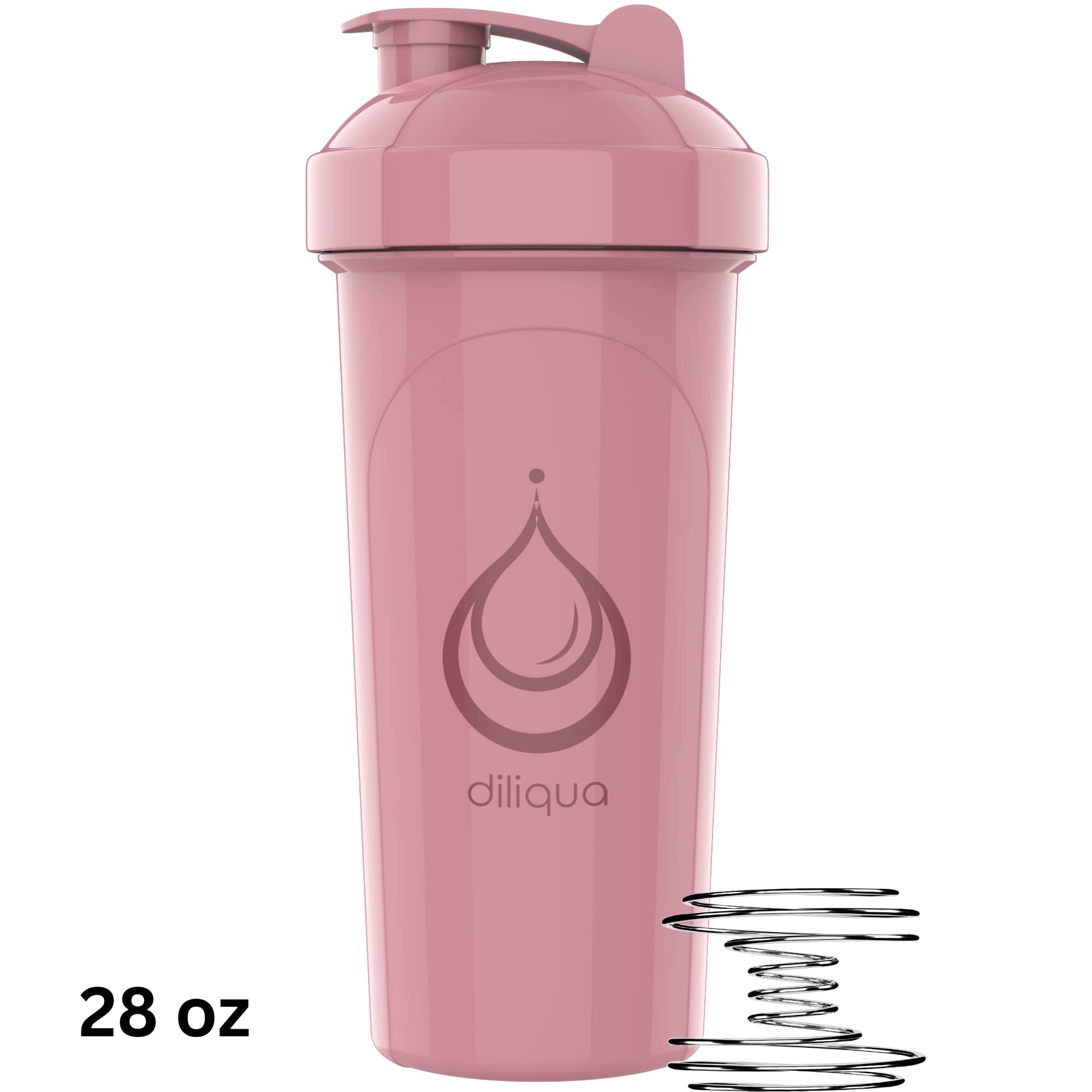 diliqua -2 PACK- 28 oz & 20 oz Shaker Bottles for Protein Mixes | BPA-Free & Dishwasher Safe |small protein shaker bottle | Shaker Cups for protein shakes | Blender Shaker Bottle Pack