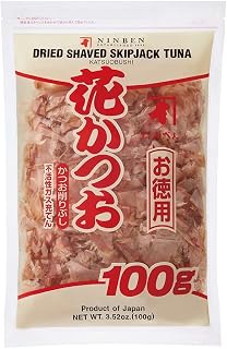 [Ninben] Authentic Dried Bonito Flakes (Hana Katsuo: 花かつお) Fresh Pack | Japanese Katsuobushi (鰹節) | Fresh & Original Flavor | Dried Shaved Skipjack Tuna | Product Of Japan (3.52 Oz)