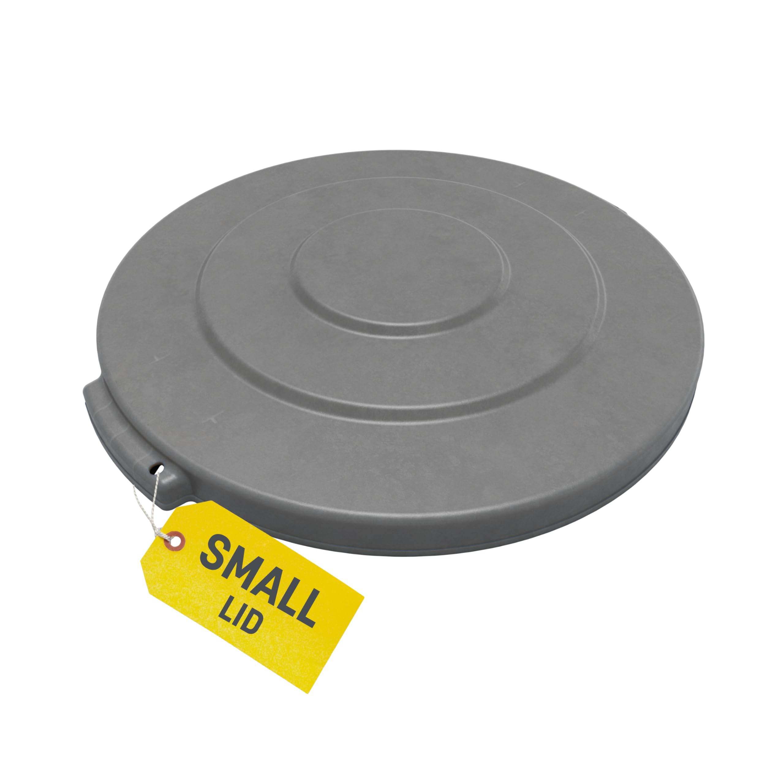 SPARTA Bronco Waste Container Trash Can Lid, Round Trash Bin for Disposal, 10 Gallons, Gray, (Pack of 6)