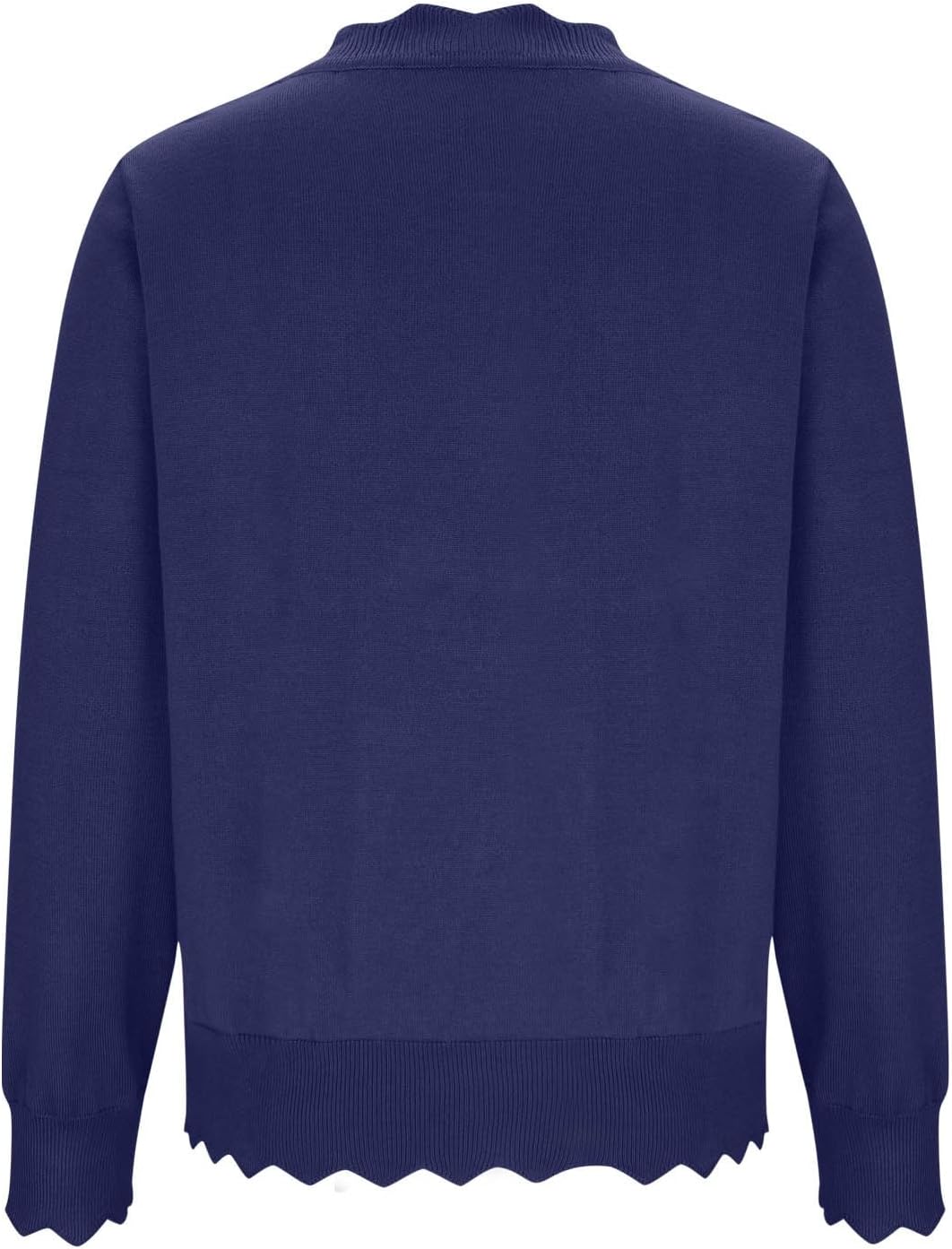 Women's Long Sleeve Cardigan V Neck Button Down Fall Shrugs Sweater Lightweight Soft Solid Color Trendy Casual Tops