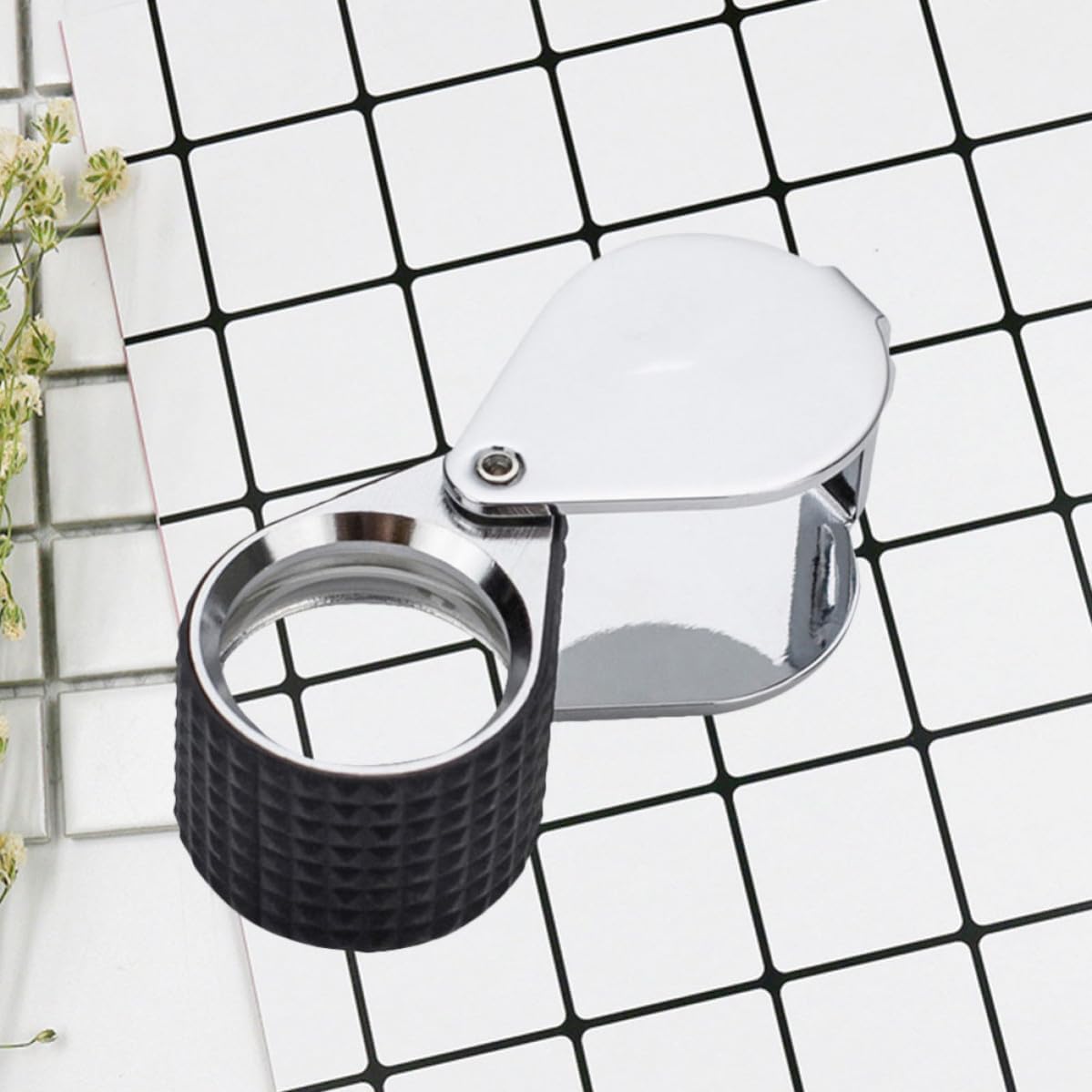 Portable Jewelry Magnifier Folding Loupe 10x-60x for Inspection