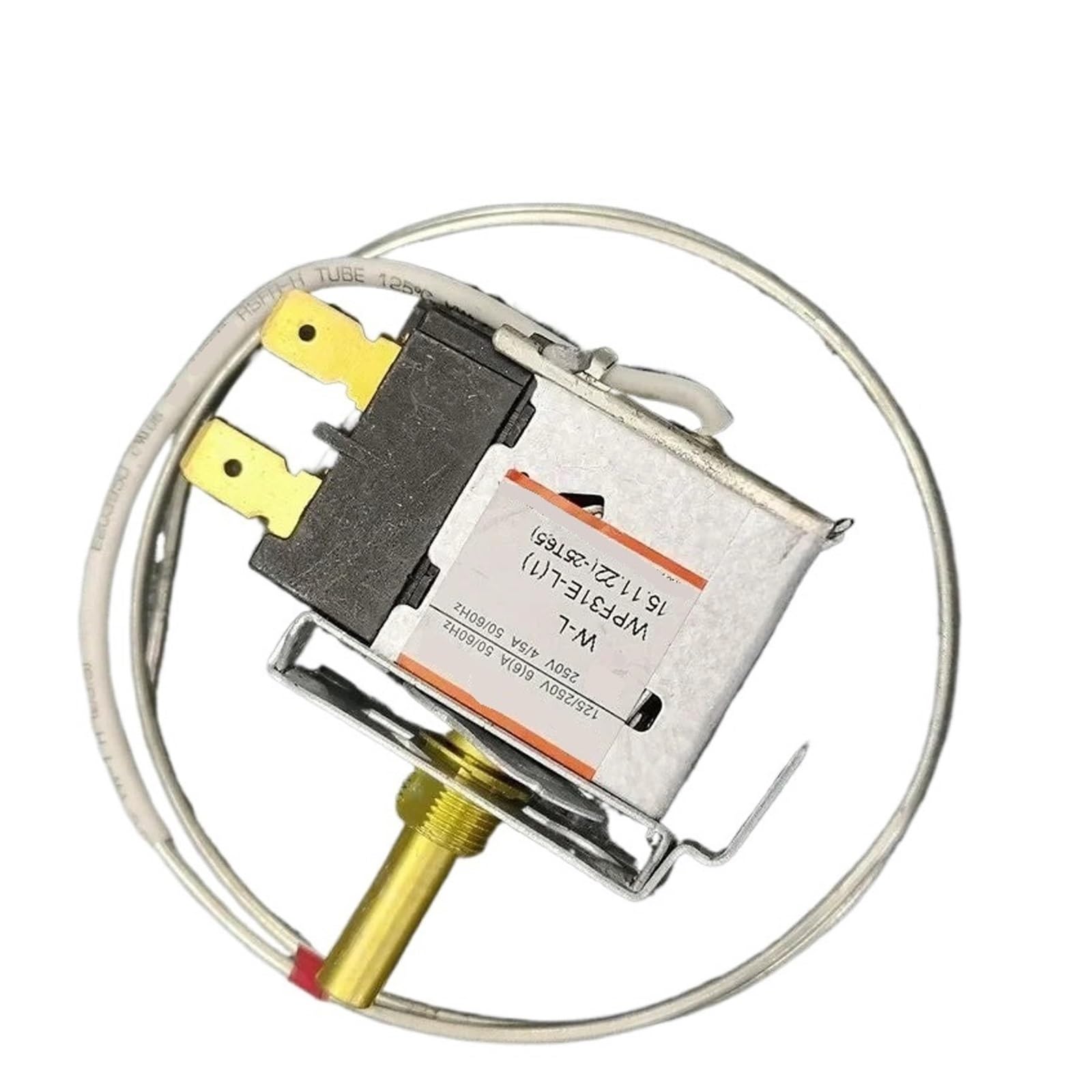 Termostato De Descongelación De Refrigerador, Termostato WPF31E-L-EX for Refrigerador/sonda Zer (2 Pines) Calentador De Descongelación De 45 Cm Para