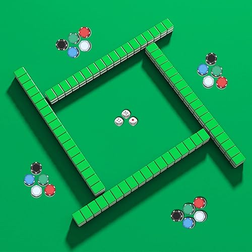 Miniatura 13 de GSE Games & Sports Expert Tapete de juego antideslizante de goma de 32 x 32 pulgadas, Mahjong, dominó, tarjetas de póquer y juegos de mesa con bolsa
