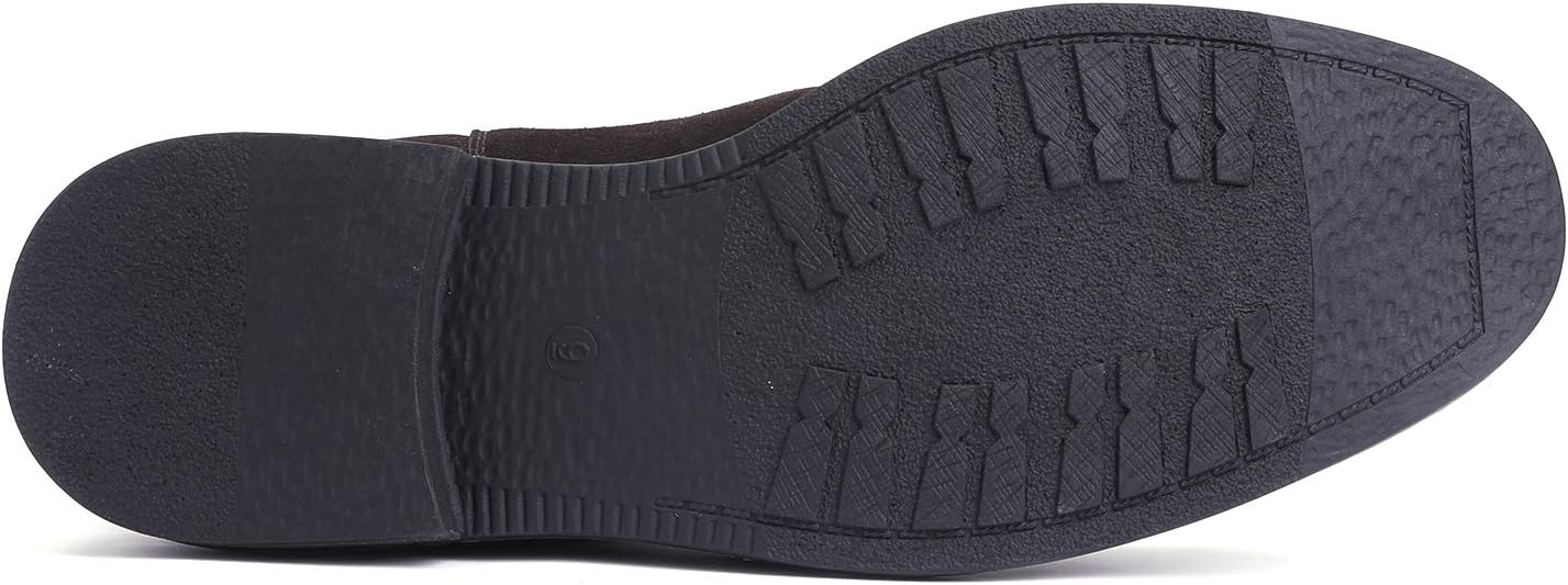 Bruno Marc Men's Suede Leather Chelsea Ankle Boots 7 Dark Brown