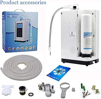 Alkaline Water Ionizer Machine AG7.0, Home Filtration System Produces pH 4-10.5 Water, 7 Water Settings, Up to -570mV ORP, 8000L Per Filter, Silver