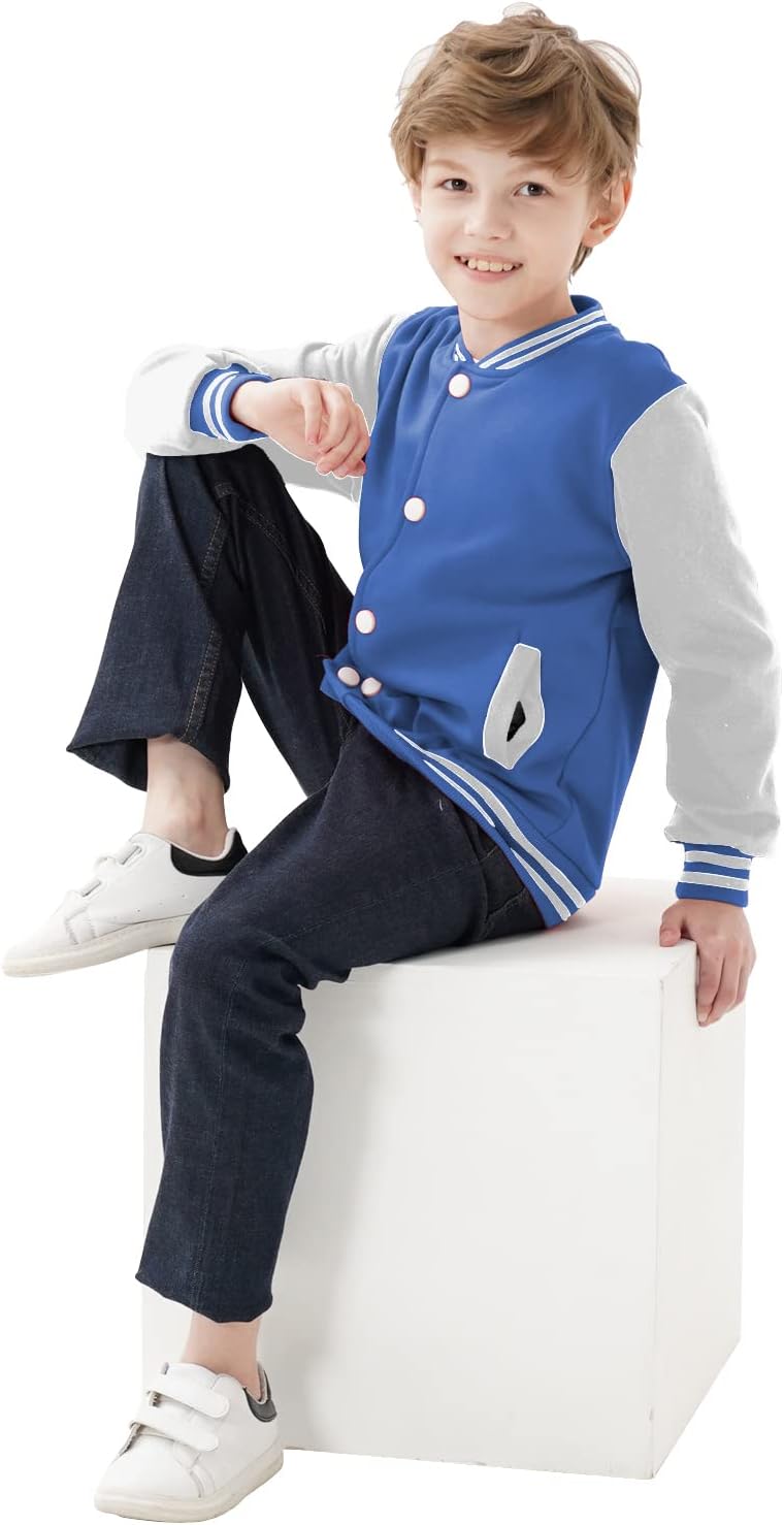 Kids Baseball Jackets Boys Girls Team Uniform Varsity Jacket Everyday Casual School Cotton Classic Clothing - Image 5