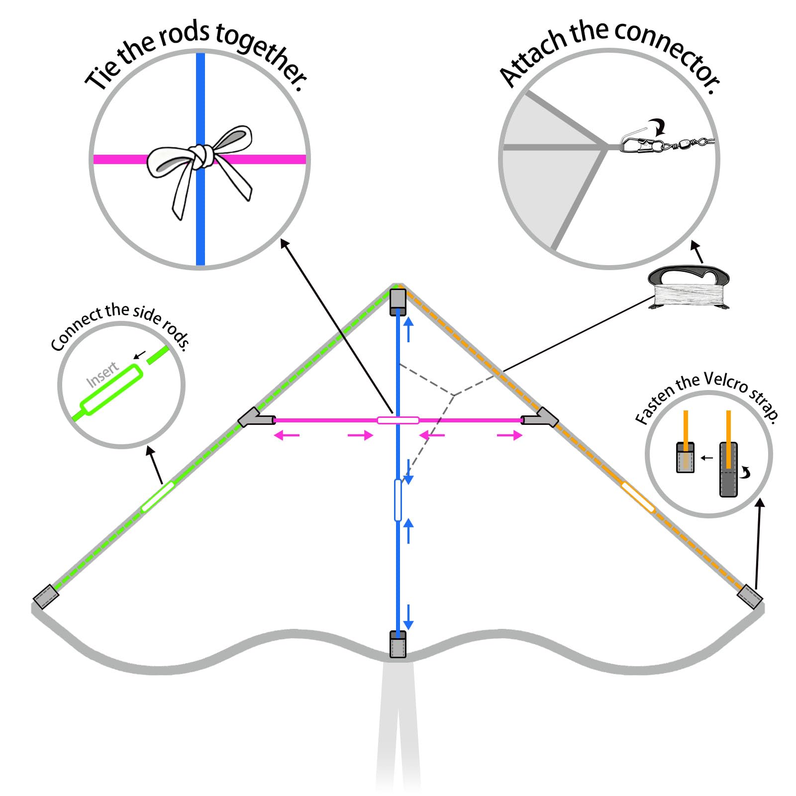 Simxkai Kite for Kids Adults, Easy to Fly,Best Delta Kite for Beginners Toddlers (niebieski)