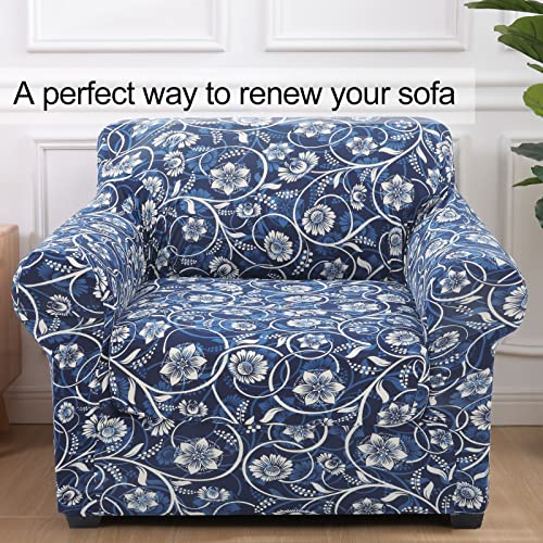Hyha Couch Covers, Chair/Sofa Covers, Floral Pattern, Stretch, Printed, 2 Pieces, Armchair Slipcover, Separate Couch Cushion Covers, Washable Furniture Protector For Dogs (Armchair, Baroque) #TOP7