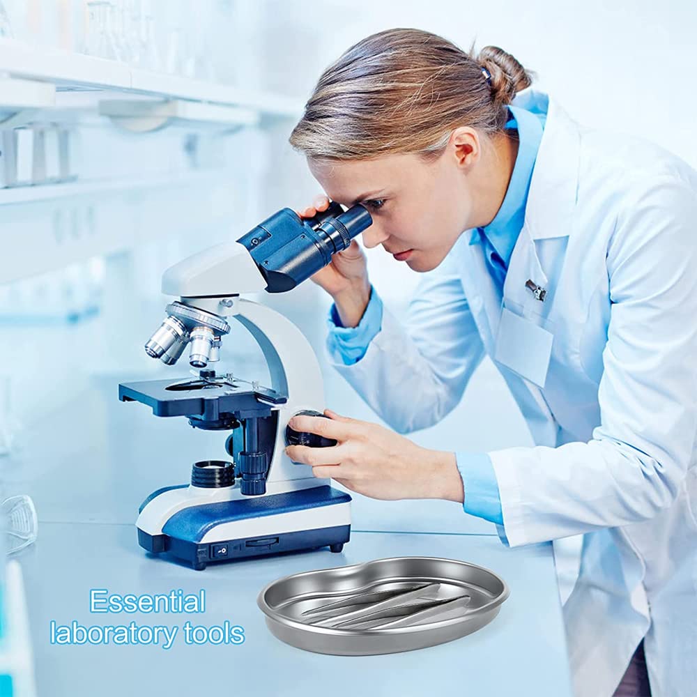 3 Pezzi Vassoio da Laboratorio, Vassoio per Strumenti Medici, Vassoio Strumenti In Acciaio Inossidabile, Strumento Vassoio Da Laboratorio, per Strumenti, Cura Dei, Cosmetici, D'argento, 3 Dimensioni