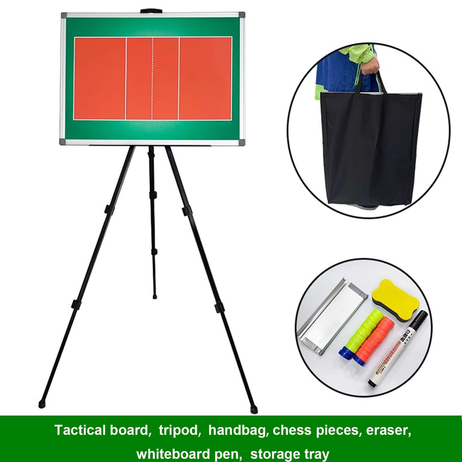 Pizarra de Voleibol para Entrenadores, Pizarra Blanca para Entrenadores, Pizarra de Borrado En Seco, Tablero de Alineación, Tablero de Entrenamiento, Juego de Tablero Táctico Magnético con Trípode