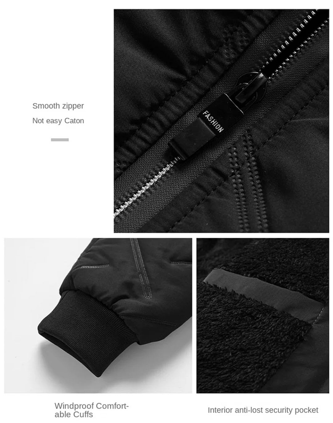Piumino invernale da uomo tinta unita ispessito caldo business ufficio stand collare giacca cappotto
