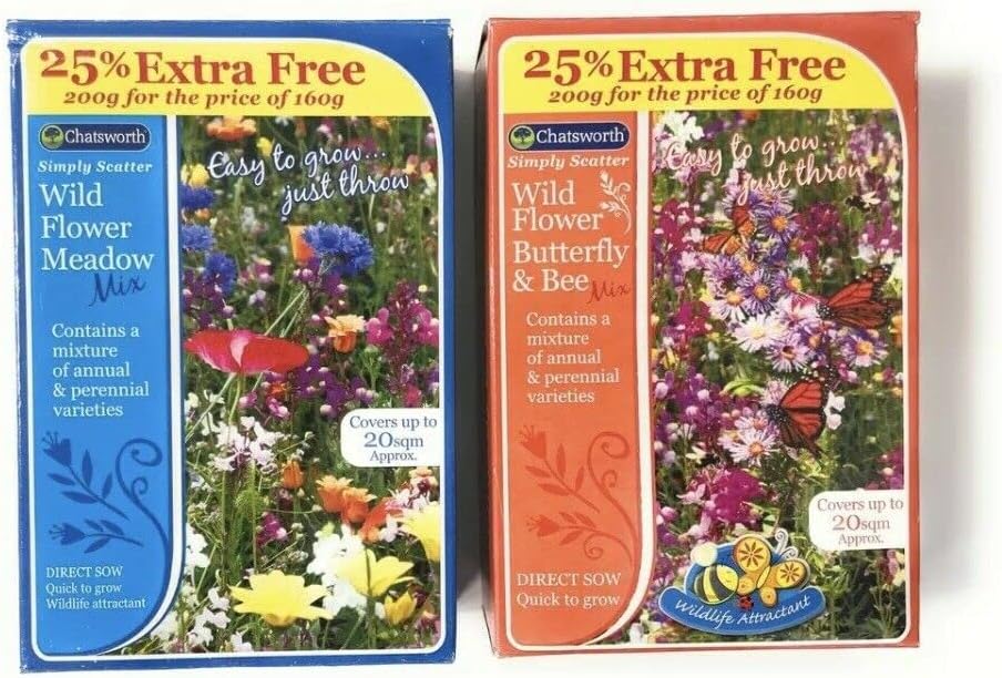 Wild Flower Seeds 2 x 200g Boxes of Simply Scatter Wild Flower Seeds