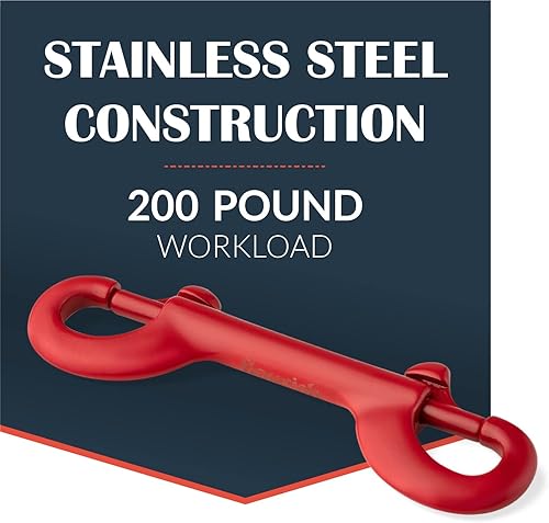 Miniatura 55 de Flourish Gancho a presión de perno de doble cara resistente, acero inoxidable, gancho multiusos de 4 pulgadas con aberturas de 1/2 pulgada, ideal