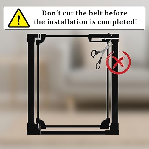 Miniatura 6 de WAOWAO Puerta transparente para bebés para escaleras, diseño moderno, acrílico con cierre automático, puerta para mascotas, 29.52-47.24 pulgadas