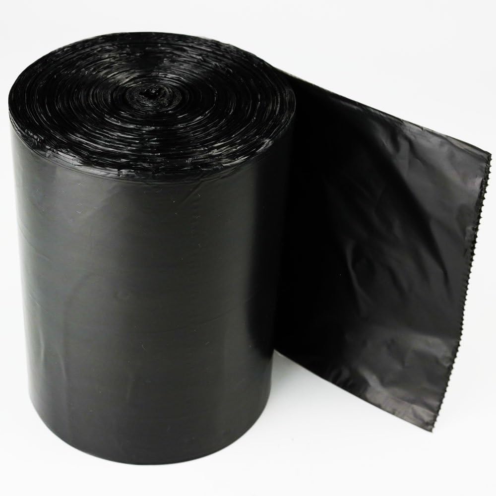 10 Gallon Kitchen Trash Can Liners, 130 Counts, Black