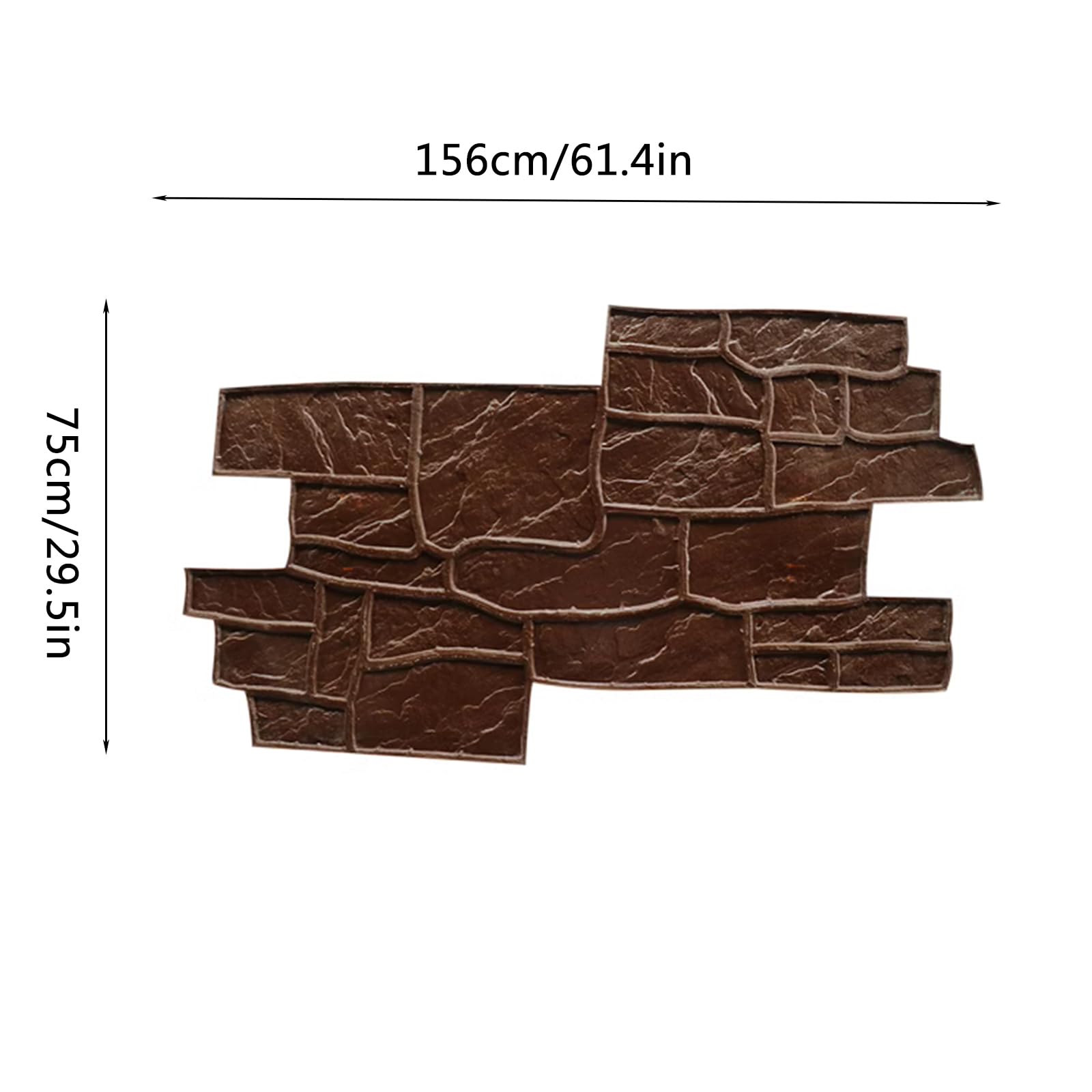Formy do stempli z betonu o fakturze naturalnego kamienia, 61,4" x 29,5", bezszwowe poliuretanowe maty do stempli z betonu, narzędzie do układania kostki brukowej do projektów DIY i konstruk