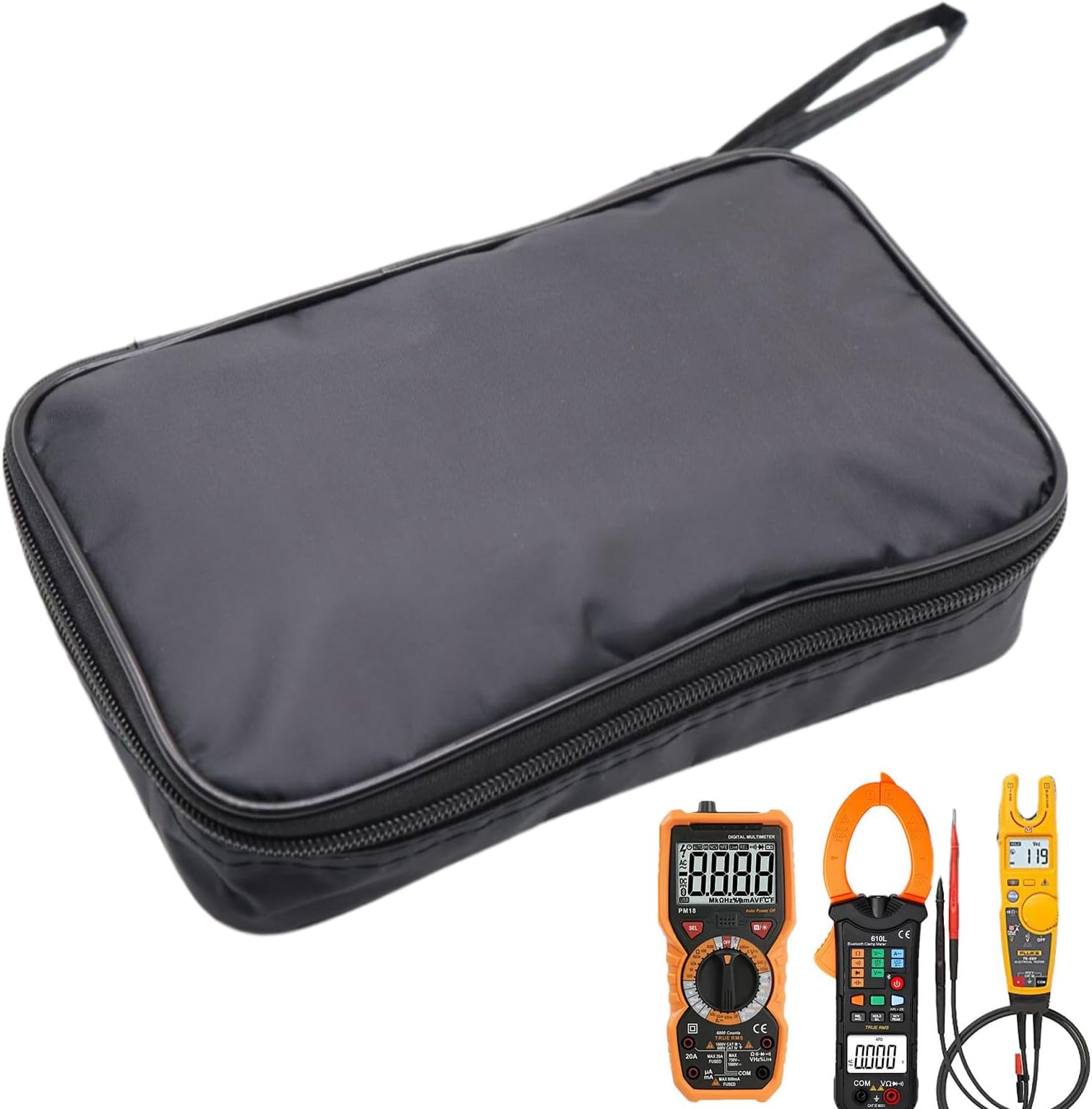 Meter Carrying Case – Protective Fabric Holder, Handheld Device Sleeve, Lightweight Equipment Pack | Dust Proof Storage Box Maintenance Tech Supply Professional workspaca Mobile Electronic Gear Set
