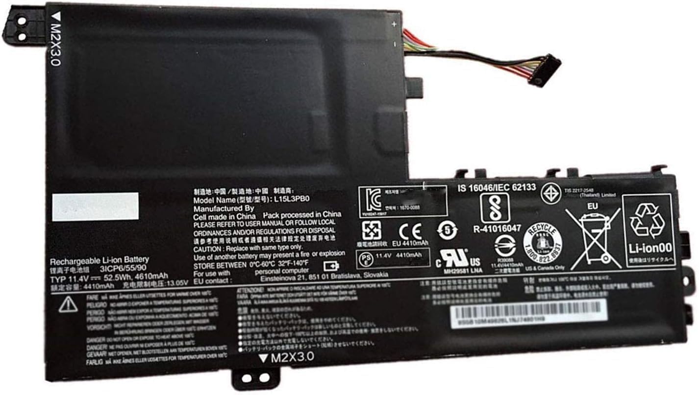 L15L3PB0 L15M3PB0 L15C3PB1 Laptop Battery Replacement for Lenovo Flex 5 1470 1570 IdeaPad 320S-14IKB 320S-15ABR 320S-15AST/15IKB/15ISK 520S-14IKB Yoga 520-14IKB Series(11.4V 52.5Wh)