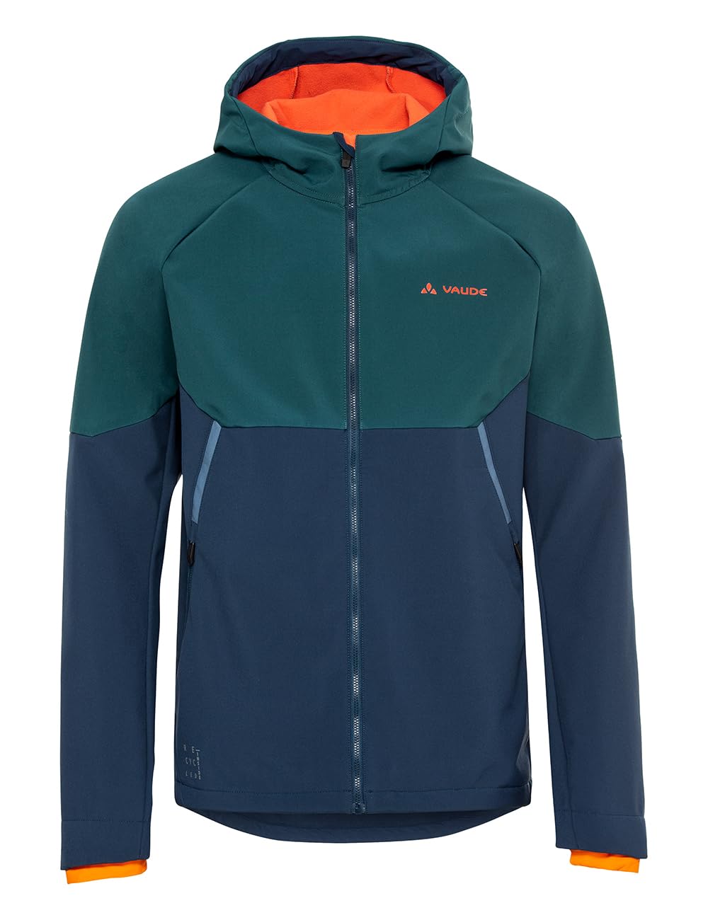 VAUDE Softshell Fahrradjacke Herren Qimsa – Wasserdichte & atmungsaktive Softshelljacke Herren, reflektierende Details, ideal fürs Radfahren im Herbst & Winter - in Türkis, Größe: M