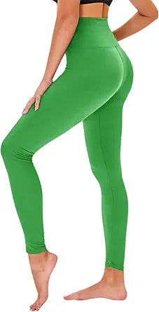High Waisted Leggings for Women - No See Through Tummy Control Cycling Workout Yoga Pants with Pockets Reg & Plus
