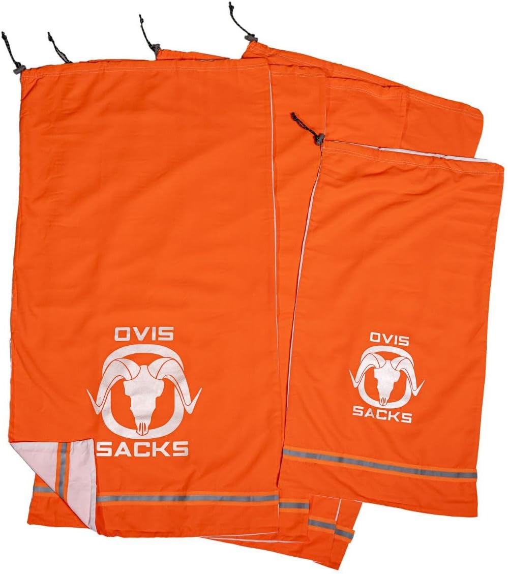 Ovis Sacks Lightweight Reusable Hunting Game Bag Set - Choice of Large or XL Size Quarter Meat Bags for Big Game Animals (Deer, Antelope, Sheep, Moose, Elk, Caribou)