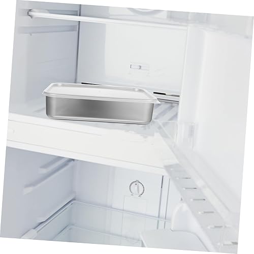Miniatura 2 de Yardwe Caja de dumpling para refrigerador con tapa de acero inoxidable apilable para refrigerador contenedores de almacenamiento de alimentos