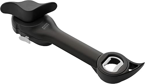 Kuhn Rikon Auto Safety Master Abridor para latas, botellas y tarros, 9 x 2.75 pulgadas, negro