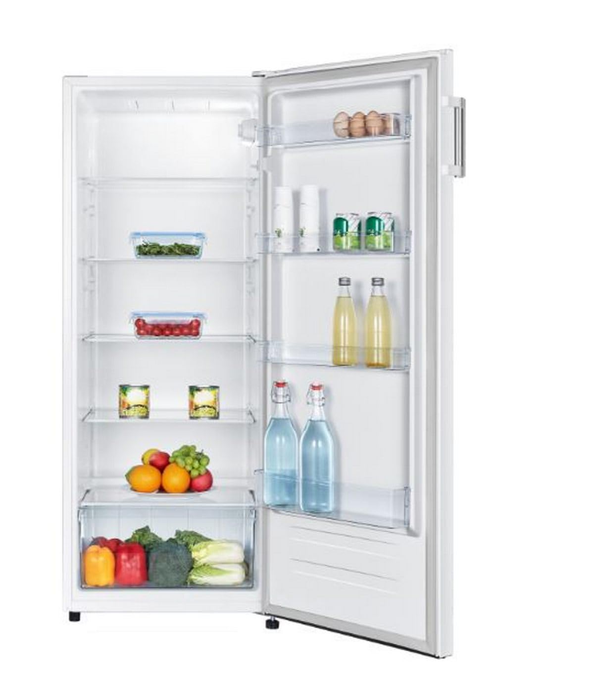 INFINITON Frigorifico Cooler CL-A144B, 242 Litros, E, Iluminación LED interior, Defrost, Diseño con Tirador exterior, Blanco