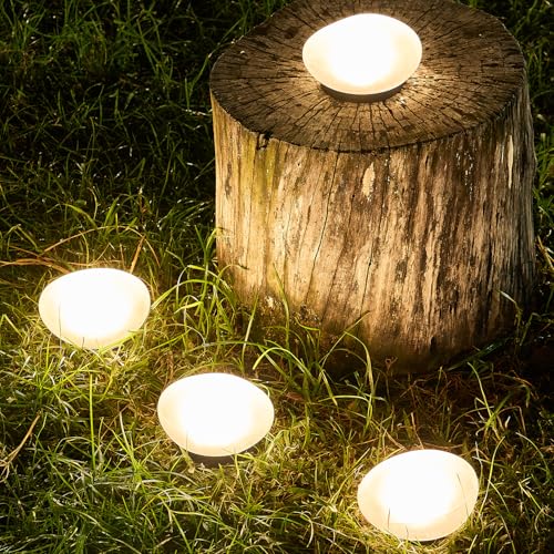 Nature Anywhere Soft & Cozy Glass Solar Lights - Wireless Outdoor Waterproof - Ball for Outdoors...