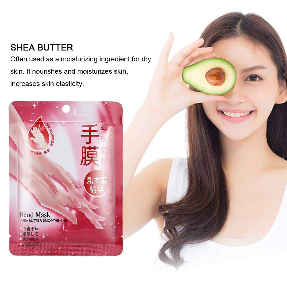 Peeling Handmaske, 7Pair Shea Butter Hand Feuchtigkeitsspendende Glättungshandschuhe Peeling Hautpflege Hautreparatur Handmaske Handbehandlung Für alternde Hände
