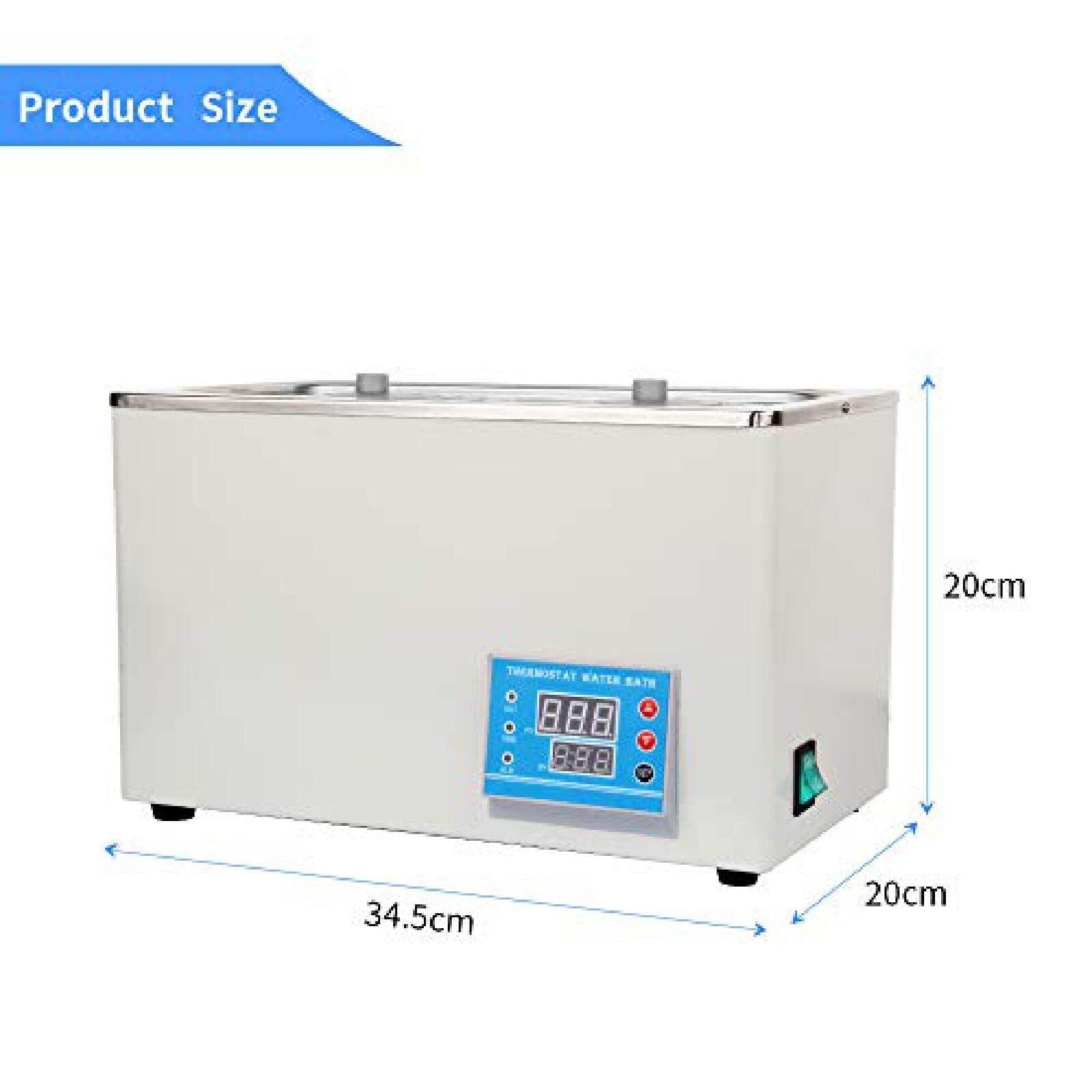 Bagnomaria da Laboratorio Digitale, Bagnomaria Termostatico con Aperture Selezionabili Acciaio Inossidabile 304 Risoluzione 0,01 ℃ Bagnomaria Elettrico A Temperatura Costante per Laboratorio Commerci